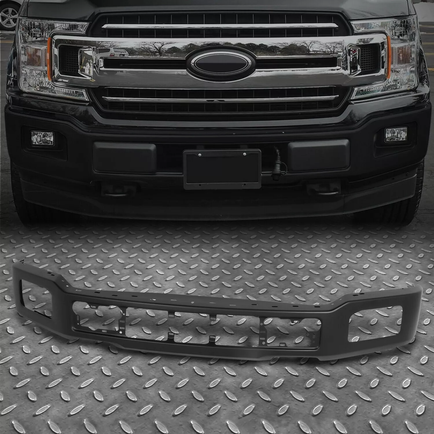 Ford F-150 Paint to match Front Bumper Face Bar w/Fog Light Hole 2018-2020 - Infinity Auto Parts