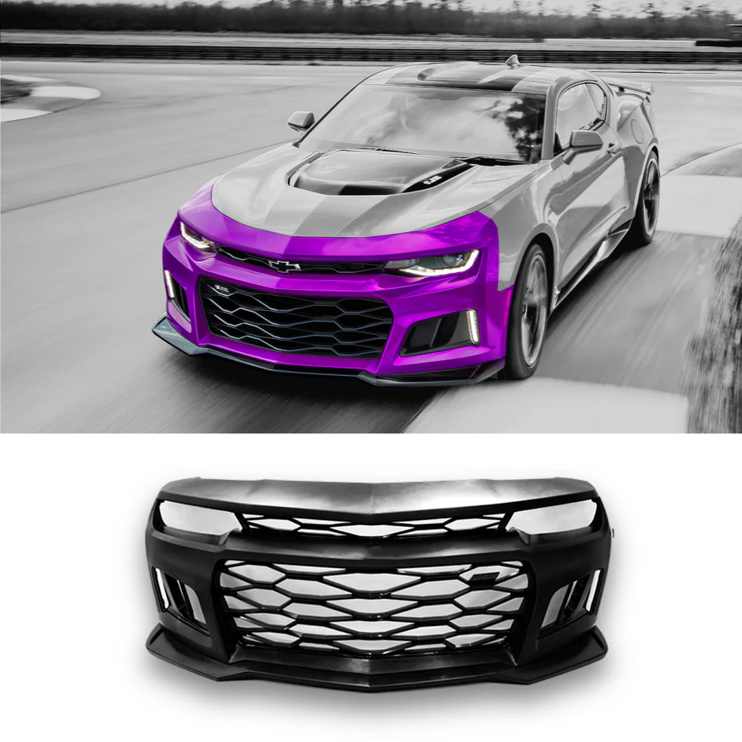 Front Bumper with LED Fog Lights Compatible With 2016-2018 Chevrolet Camaro, 2016-2023 ZL1 Style - Infinity Auto Parts