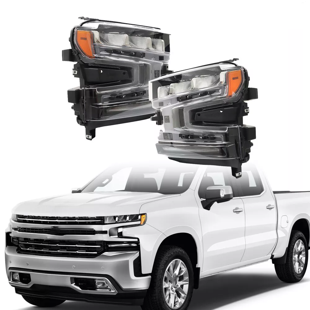 2019-2021 Chevy Silverado 1500 Headlights LED W/Halogen Signal - Infinity Auto Parts