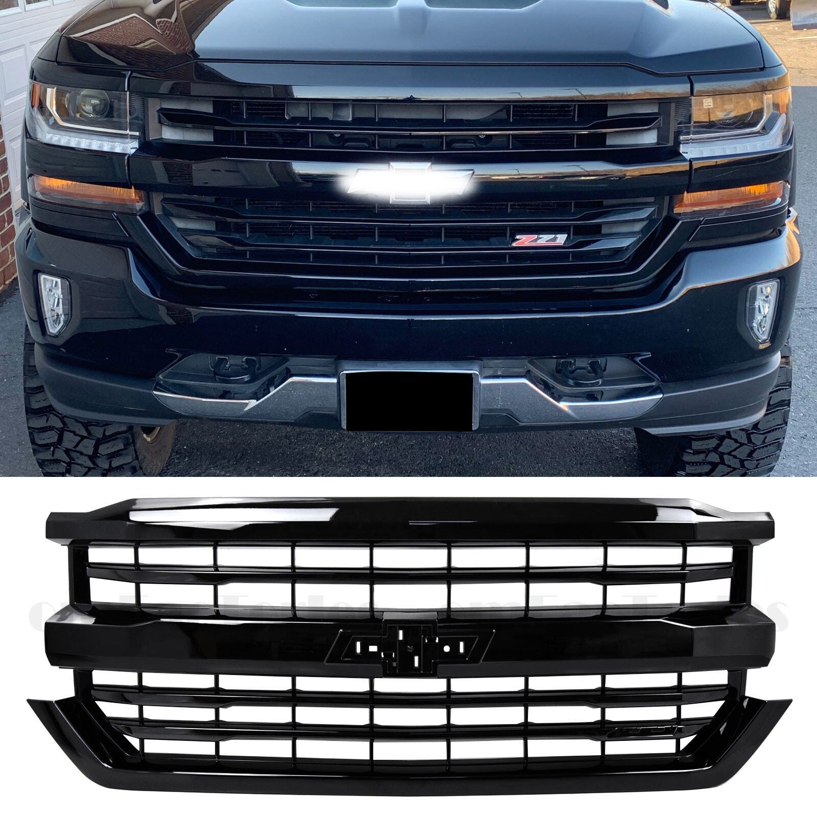 Chevrolet Silverado 1500 Z71 Front Upper Grille FOR 2016-2018 - Infinity Auto Parts