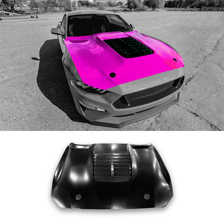 Ford Mustang Hood GT500 Style Aluminum For 2018-2023