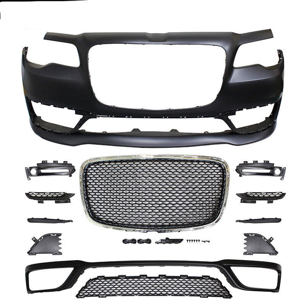 Chrysler 300 Front Bumper W/Grille and Fog Lights SRT Style Fit 2015-2023 - Infinity Auto Parts 