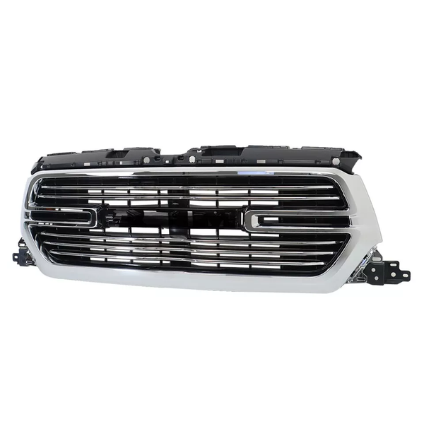 Front Bumper Chrome Grille For 2019-2022 Dodge Ram 1500 with Grille Base AND EMBLEM - Infinity Auto Parts 