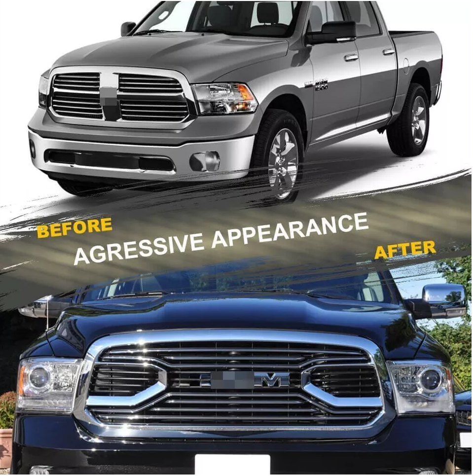 RAM 1500 GRILLE 2013-2018 W/EMBLEM - Infinity Auto Parts 