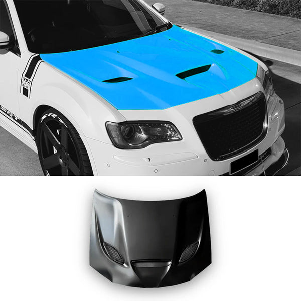 Chrysler 300 SRT Hellcat Style Aluminum Hood For 2011 - 2023 - Infinity Auto Parts 