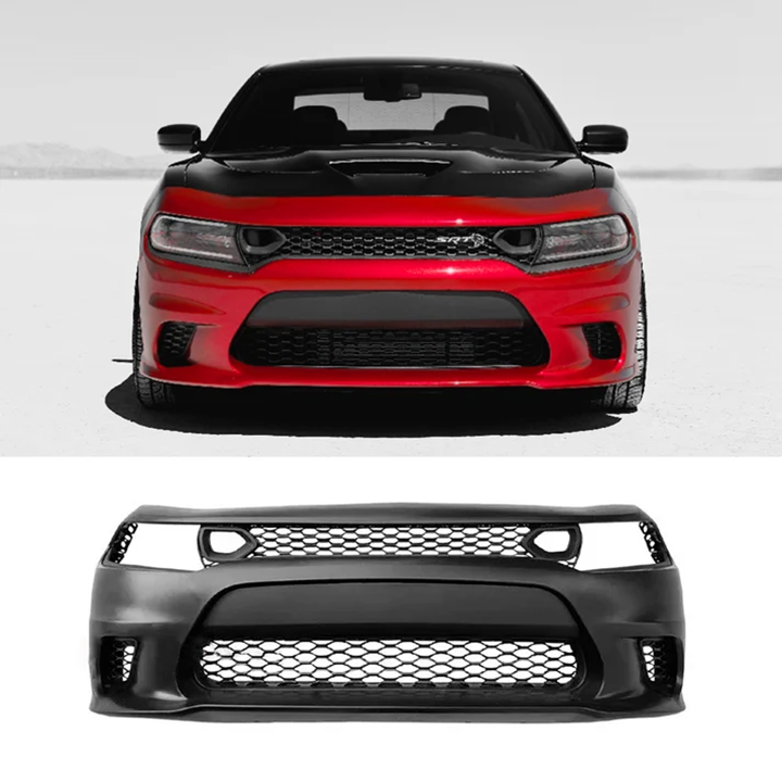 Front Bumper Full Body Kit With Side Mark Lights Compatible With 2015-2023 Dodge Charger SRT Style