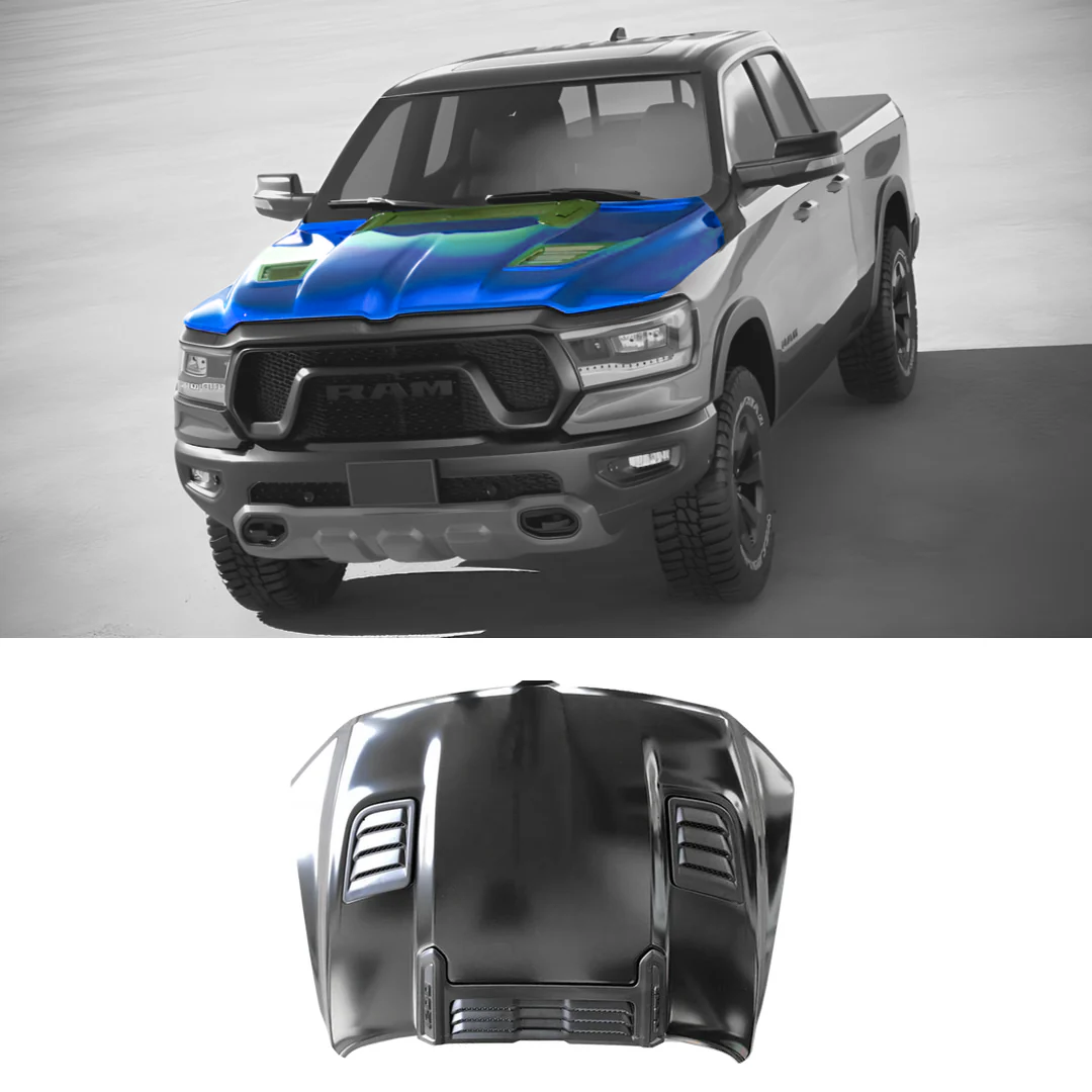 Dodge Ram 1500 2019-2022 DT Style Aluminum Hood - Infinity Auto Parts 