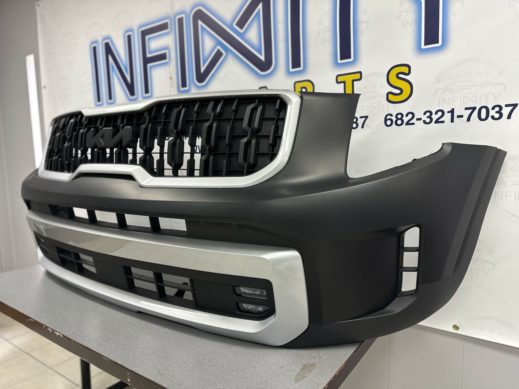 How Much To Replace Front Bumper Kia Telluride Front Bumper assembly W/ Fog LED 2023-2024 – Infinity