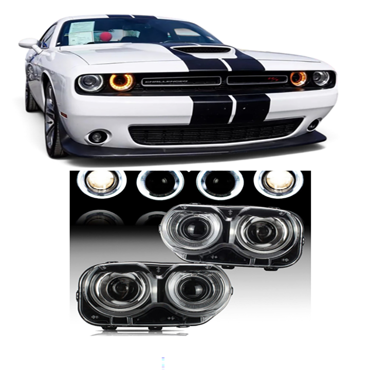 Headlights LED Front Lights For 2015-2022 Dodge Challenger SRT R/T SXT T/A - Infinity Auto Parts 