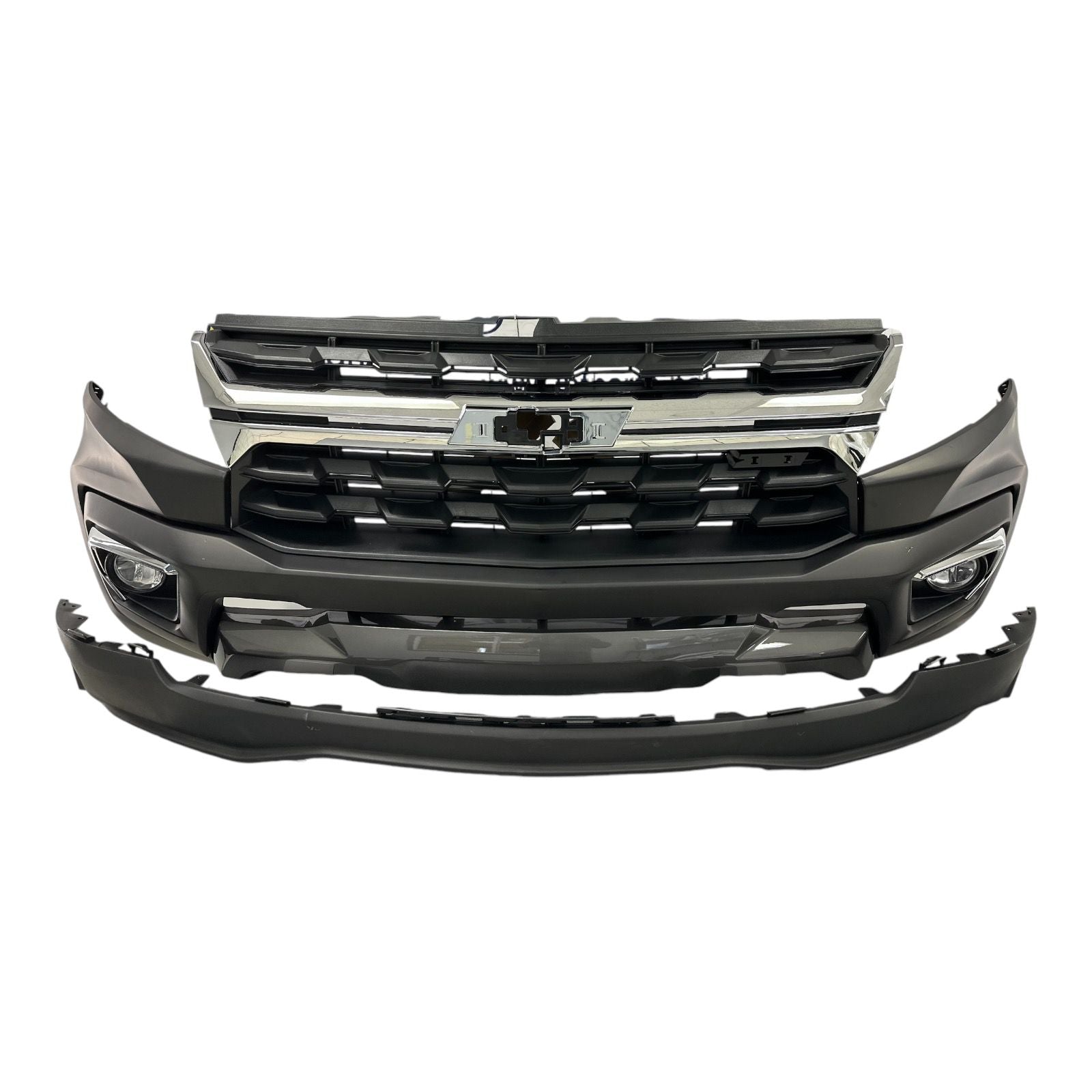 Chevy Colorado 2021-2022 Front Bumper Set Complete (Chrome Grille) - Infinity Auto Parts 