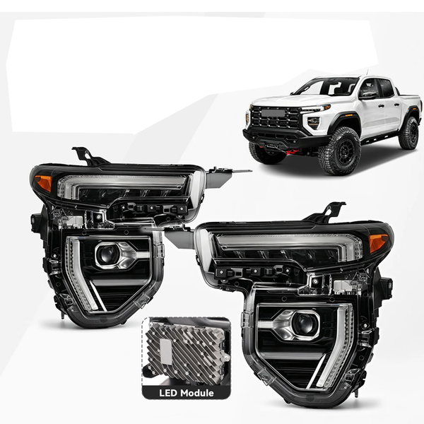 2024-2026 GMC Canyon Full LED Headlight W/ Module W/ Bulbs Left & Right Pair