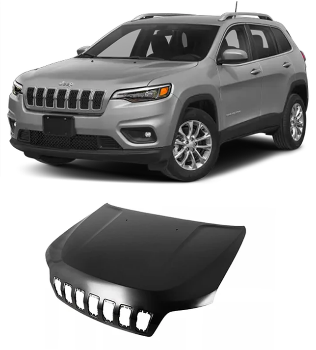 2019-2022 Jeep Cherokee Hood "Aluminum" - Infinity Auto Parts 