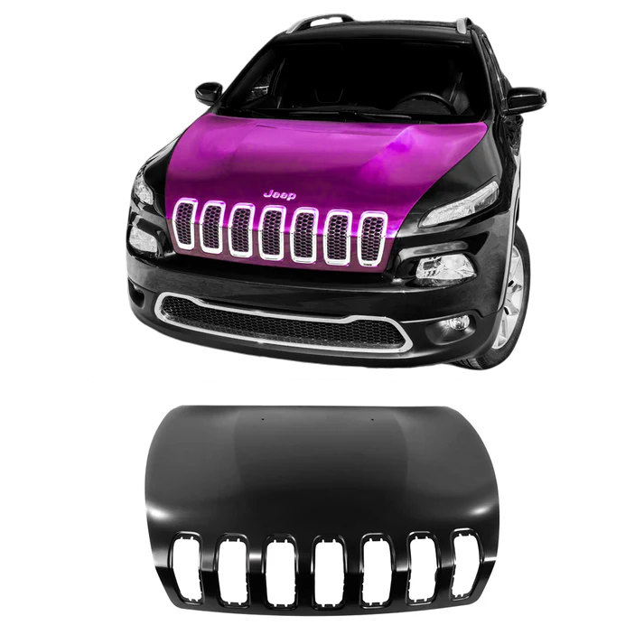 2014-2018 Jeep Cherokee Hood "Aluminum" - Infinity Auto Parts 