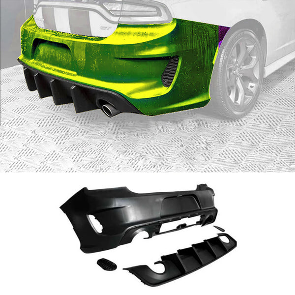 Dodge Charger Rear Bumper with Diffuser SRT Style 2015-2023 - Infinity Auto Parts 