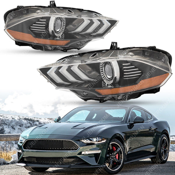 Ford Mustang Full LED Projector Headlights For 18-23  DRL LH RH - Infinity Auto Parts 