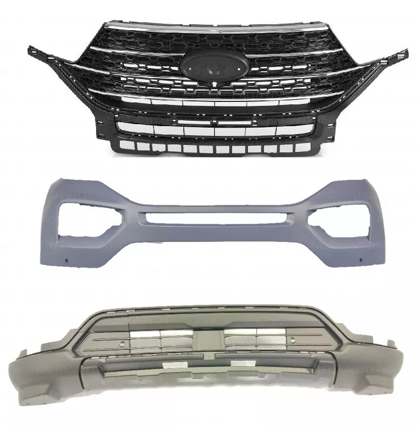 Ford Explorer front Bumper Set for 2020-2023 - Infinity Auto Parts 