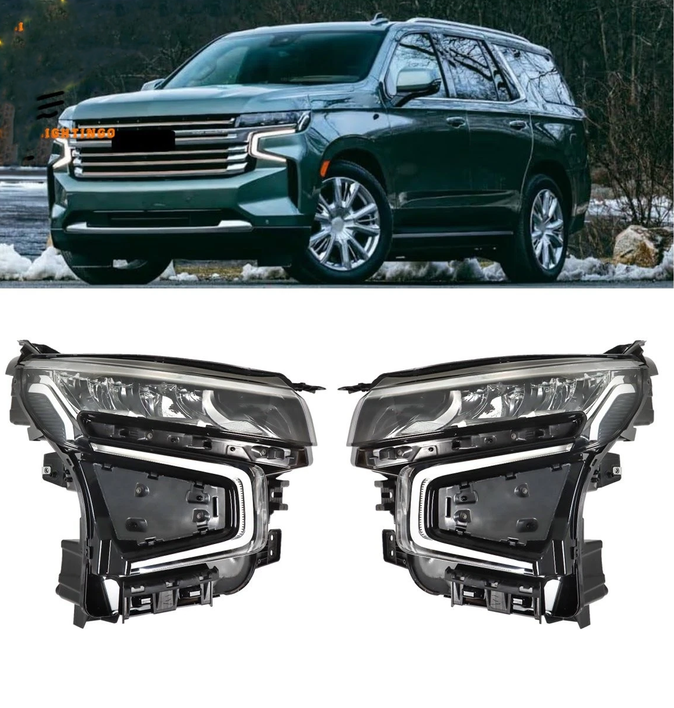 Chevy Tahoe/Suburban LED Headlights Assy LH/RH set 2021-2024